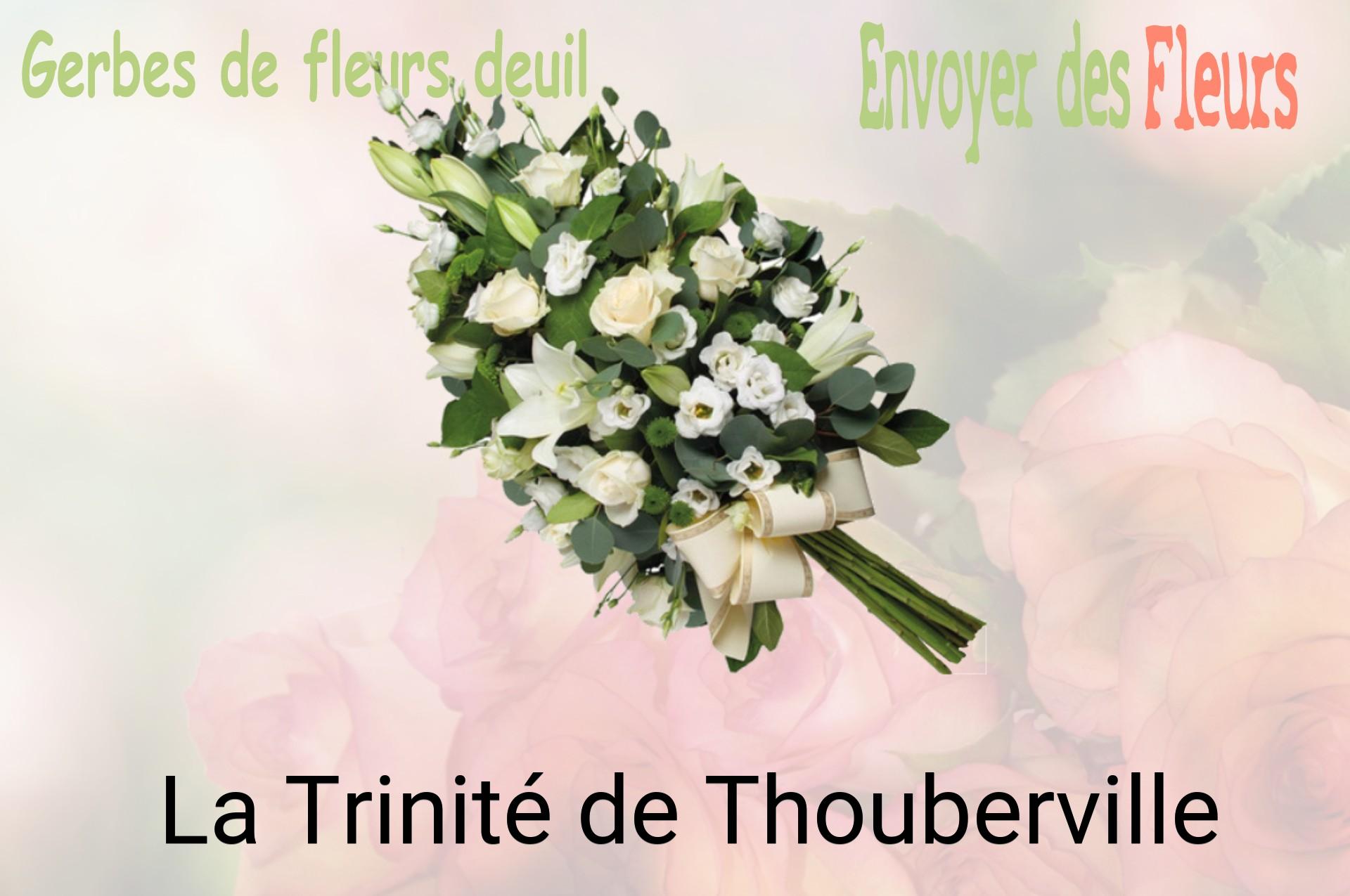 Gerbe de fleurs de deuil livrée à La Trinité-de-Thouberville